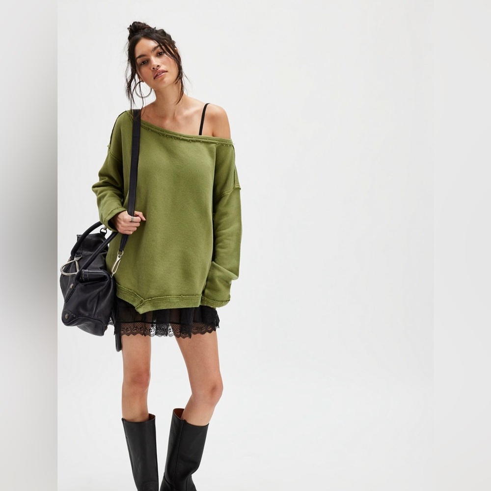 Free People Conrad Pullover - Size XS in Calliste Green (NWT) - READ NOTE